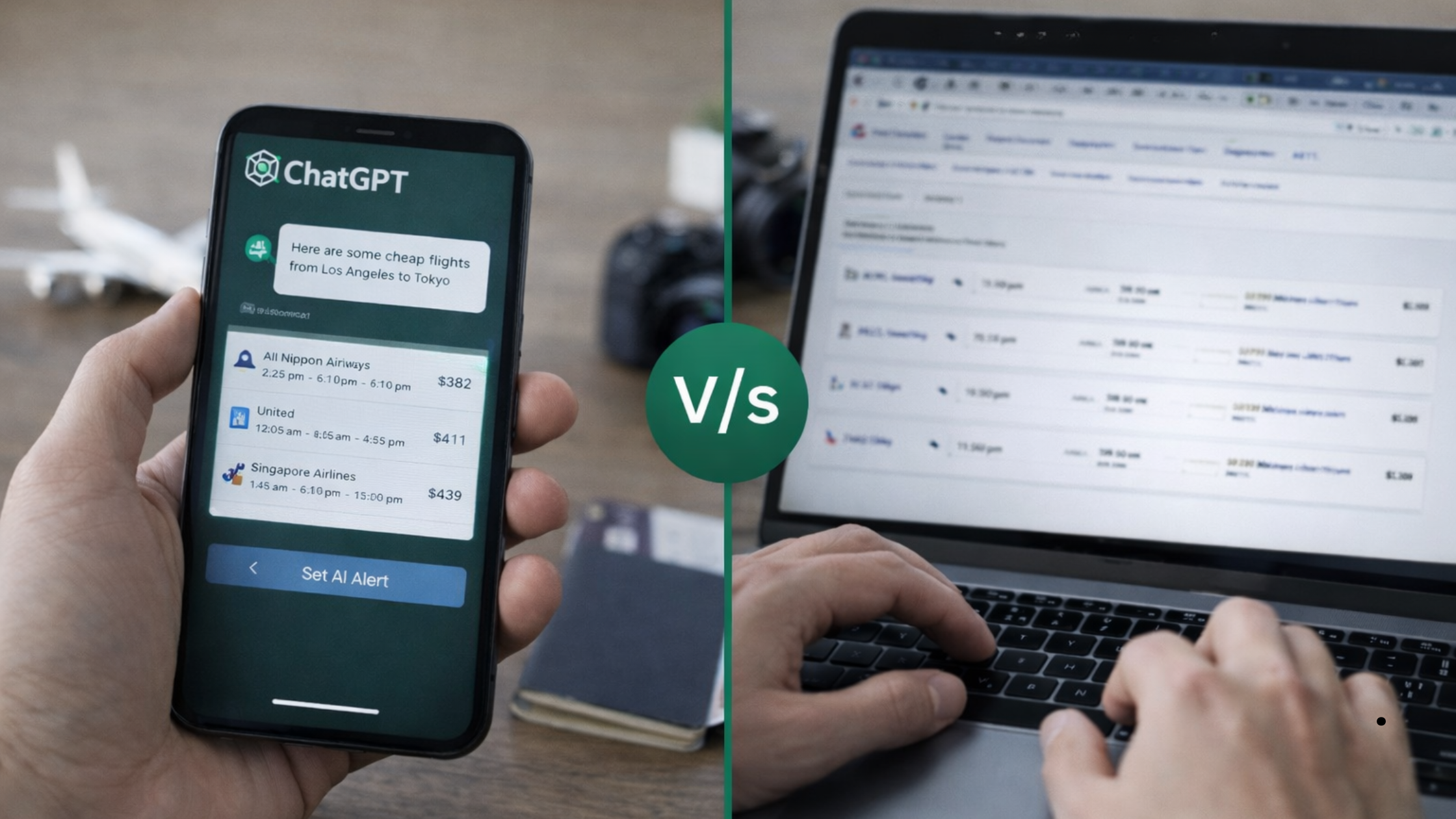 AI vs Human Flight Booking